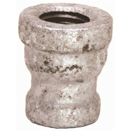 PROPLUS 1/2 x 3/8 Galvanized Malleable Coupling Silver 44186